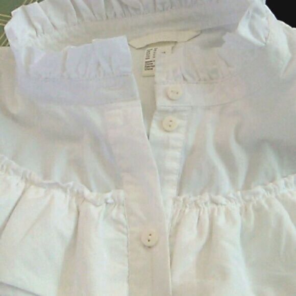 H & M White Ruffly Blouse - Picture 7 of 7